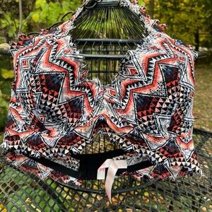 PINK ~ 2 Bralettes in Aztec Design